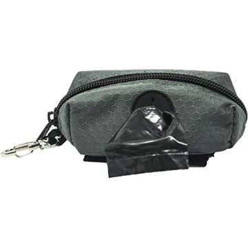 Friends Forever Dog Poop Bag Holder for Leash with Waste Bag Dispenser, Small Zipper Pouch with Dog Leash Attachment