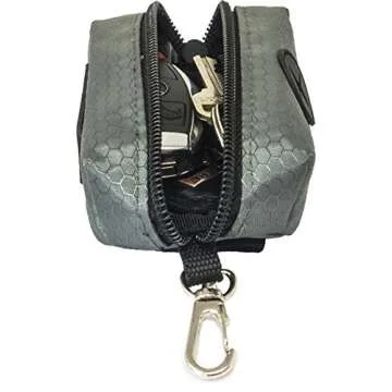 Friends Forever Dog Poop Bag Holder for Leash with Waste Bag Dispenser, Small Zipper Pouch with Dog Leash Attachment