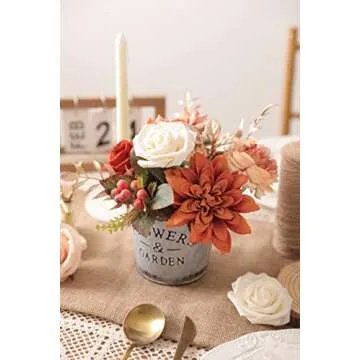 Serra Flora Artificial Flowers Combo Box Set Faux Flowers Bulk Flower Leaf with Stems for DIY Wedding Bouquets Centerpieces Baby Shower Party Home Decorations