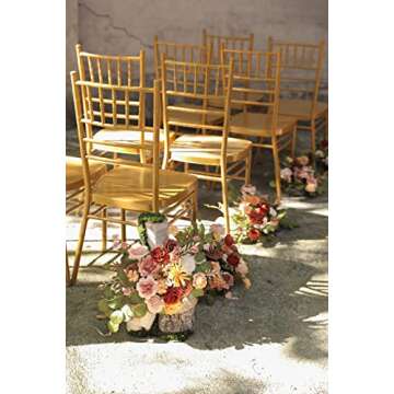 Serra Flora Artificial Flowers Combo Box Set Faux Flowers Bulk Flower Leaf with Stems for DIY Wedding Bouquets Centerpieces Baby Shower Party Home Decorations