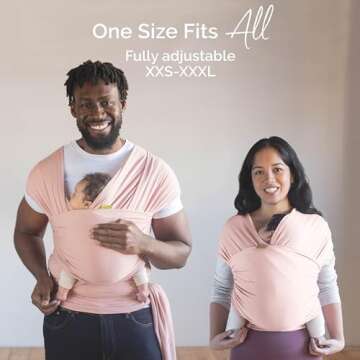 Boba Baby Wrap Carrier - Original Baby Carrier Wrap Sling for Newborns - Baby Wearing Essentials - Newborn Wrap Swaddle Holder, Newborn to Toddler Infant Sling (Serenity Bloom)