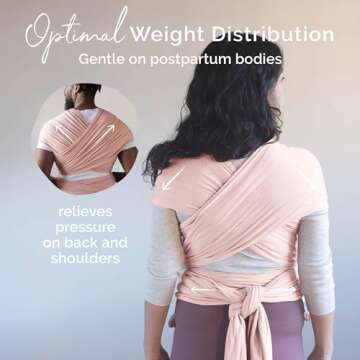 Boba Baby Wrap Carrier - Original Baby Carrier Wrap Sling for Newborns - Baby Wearing Essentials - Newborn Wrap Swaddle Holder, Newborn to Toddler Infant Sling (Serenity Bloom)