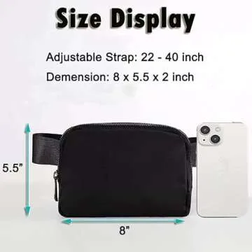 Everywhere Belt Bag,Unisex Fanny Pack with Adjustable Strap, Small Waist Pouch Crossbody Bag for Tra...