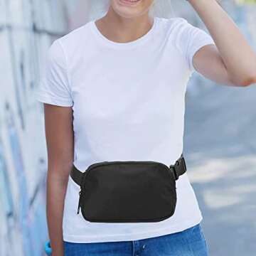 Everywhere Belt Bag,Unisex Fanny Pack with Adjustable Strap, Small Waist Pouch Crossbody Bag for Travel, Running and Hiking