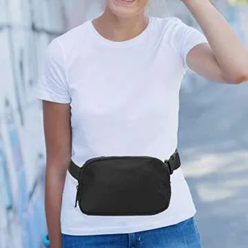Everywhere Belt Bag,Unisex Fanny Pack with Adjustable Strap, Small Waist Pouch Crossbody Bag for Travel, Running and Hiking