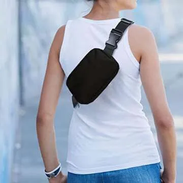 Everywhere Belt Bag,Unisex Fanny Pack with Adjustable Strap, Small Waist Pouch Crossbody Bag for Travel, Running and Hiking