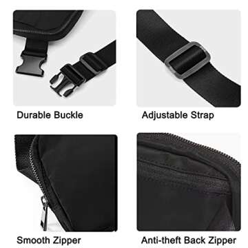 Everywhere Belt Bag,Unisex Fanny Pack with Adjustable Strap, Small Waist Pouch Crossbody Bag for Travel, Running and Hiking