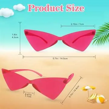 Versatile Rimless Sunglasses in Unique Designs for Party Favors