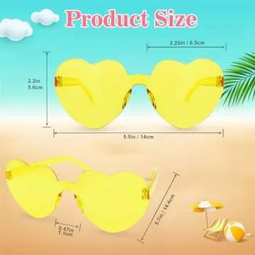 Whimsical Rimless Sunglasses for Bachelorette Party Favors