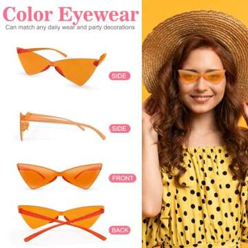 Whimsical Rimless Sunglasses for Bachelorette Party Favors