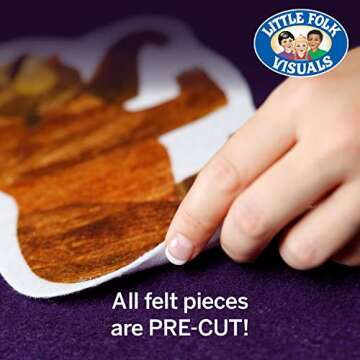 Little Folk Visuals The Very Hungry Caterpillar Precut Flannel/Felt Board Figures for Toddlers, Kindergarteners, Interactive Teaching 14-Piece Set for Flannel Board Stories