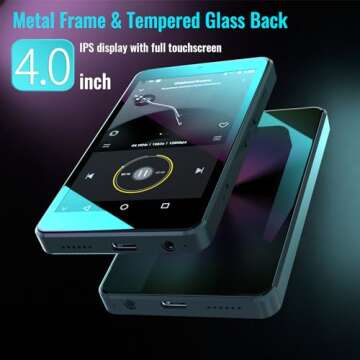 Kids MP3 Player with Parental Controls, Spotify Kids, Spotify, Audible, Amazon Music, 4.0" IPS MP4 Music Player Up to 256GB (Black)