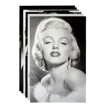 6 Pack Marilyn Monroe Poster Set, 11x17 Inch Black and White Pictures for Wall Art and Decor