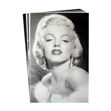 6 Pack Marilyn Monroe Poster Set, 11x17 Inch Black and White Pictures for Wall Art and Decor