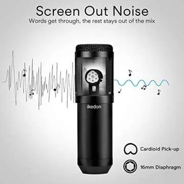 IKEDON 192KHz USB Condenser Microphone for Podcasts