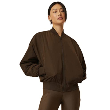 Stylish Alo Yoga Faux Fur Bomber Jacket for Women