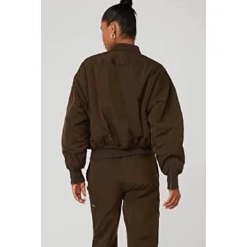 Stylish Alo Yoga Faux Fur Bomber Jacket for Women