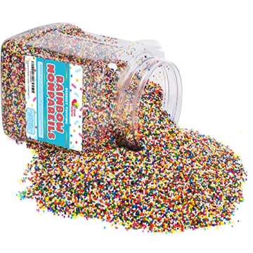 Rainbow Nonpareils Sprinkles - 2.7 Pounds - Big Bulk Rainbow Sprinkles - Bulk Ice Cream Sprinkles - ...