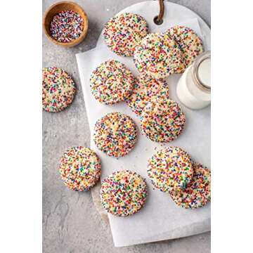 Rainbow Nonpareils Sprinkles - 2.7 Pounds - Big Bulk Rainbow Sprinkles - Bulk Ice Cream Sprinkles - Rainbow Non Pareil Sprinkles for Cake Decorating, Cookies, Cupcakes
