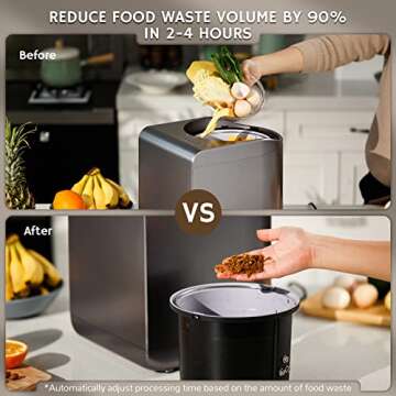 Airthereal Revive Electric Kitchen Composter, SHARKSDEN Tri-Blade, Turn Food Waste and Scraps into D...