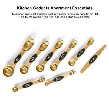 Magnetic Measuring Spoons Set - Dual-Sided for Accurate Measuring