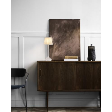 KDG Cordless LED Table Lamp Set of 2, Portables Fabric Shade Desk Lamps, 5000mAh Rechargeable Battery Powered Lighting, Dimmable Light for Dining Room, Bedroom, Bedside, Night Light, Balcony (White)