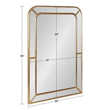 Kate and Laurel Lamson 20x30 Gold Wall Mirror