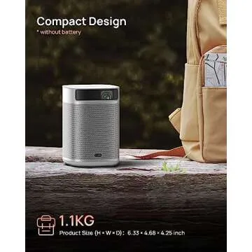 XGIMI MoGo 2 Portable Projector, Mini Projector with Wifi and Bluetooth, 400 ISO Lumens Movie Projector, Android TV 11.0, 2X8W Speakers, Auto Focus, Object Avoidance, and Screen Adaption