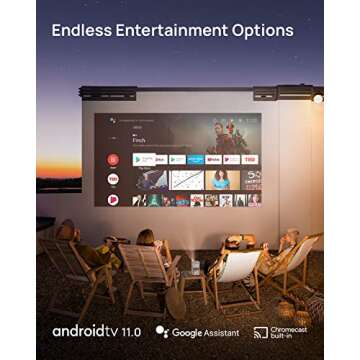 XGIMI MoGo 2 Portable Projector, Mini Projector with Wifi and Bluetooth, 400 ISO Lumens Movie Projector, Android TV 11.0, 2X8W Speakers, Auto Focus, Object Avoidance, and Screen Adaption