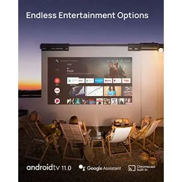 XGIMI MoGo 2 Portable Projector, Mini Projector with Wifi and Bluetooth, 400 ISO Lumens Movie Projector, Android TV 11.0, 2X8W Speakers, Auto Focus, Object Avoidance, and Screen Adaption