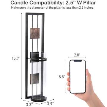 Shelving Solution Wall Sconce Candle Holder Metal Wall Decorations for Living Room, Bathroom, Dining Room, Set of 2