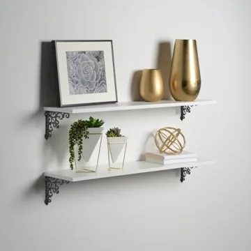 NACH Victorian Antique Black Shelf Brackets - Heavy Duty