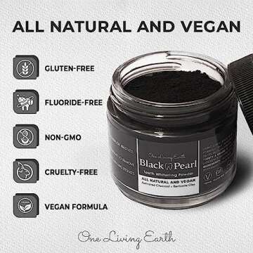 Activated Charcoal Powder with Bamboo Toothbrush for Teeth Whitening | Made in USA | Teeth Stain Rem...