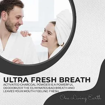 Activated Charcoal Powder with Bamboo Toothbrush for Teeth Whitening | Made in USA | Teeth Stain Remover | Safe for Gums & Enamel | Natural Toothpaste with Vegan Coconut Charcoal & Bentonite Clay