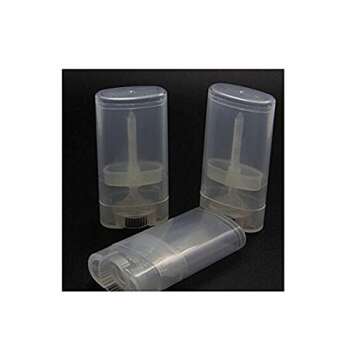 10PCS 15ml Clear Oval Tubes for Lip Balm, Deodorant, & DIY