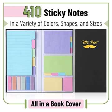 Mr. Pen- Sticky Note Set, 410 Pack, Pastel Colors, Sticky Notes Tabs, Divider Sticky Notes, Office S...