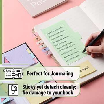 Mr. Pen- Sticky Note Set, 410 Pack, Pastel Colors, Sticky Notes Tabs, Divider Sticky Notes, Office Supplies, Planner Sticky Note Dividers Tabs, Book Notes, Bible Sticky Notes