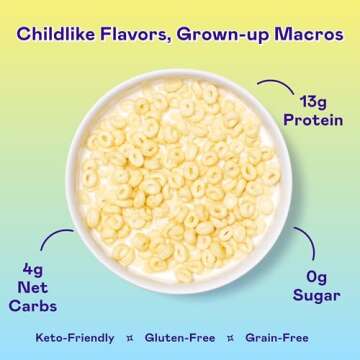 Magic Spoon Cereal, Frosted 4-Pack of Cereal and Spoon - Keto & Low Carb Lifestyles, Gluten & Grain ...