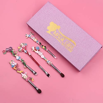 Enchanting Alice in Wonderland Makeup Brush Set - 5pcs
