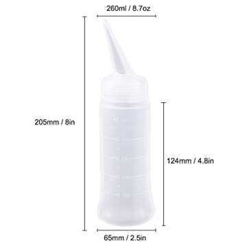 driew Hair Color Applicator Bottle 2 Pack 8.8oz Hair Color Applicator Bottle Hair Ccolor Squeeze Bot...