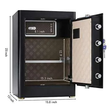 TIGERKING 𝐇𝐞𝐚𝐯𝐲 𝐃𝐮𝐭𝐲 Large Safe Box, 2.05 Cubic Feet Home Safe with Touch Screen Keypad & Built-in Lock Box, Digital Safe for Home Office