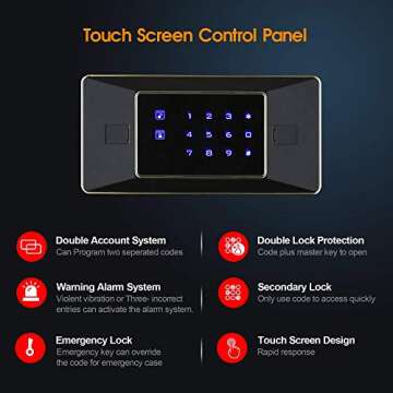 TIGERKING 𝐇𝐞𝐚𝐯𝐲 𝐃𝐮𝐭𝐲 Large Safe Box, 2.05 Cubic Feet Home Safe with Touch Screen Keypad & Built-in Lock Box, Digital Safe for Home Office