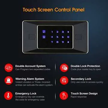 TIGERKING 𝐇𝐞𝐚𝐯𝐲 𝐃𝐮𝐭𝐲 Large Safe Box, 2.05 Cubic Feet Home Safe with Touch Screen Keypad & Built-in Lock Box, Digital Safe for Home Office