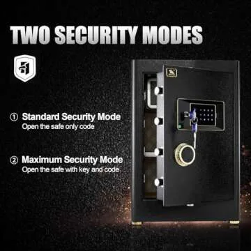 TIGERKING 𝐇𝐞𝐚𝐯𝐲 𝐃𝐮𝐭𝐲 Large Safe Box, 2.05 Cubic Feet Home Safe with Touch Screen Keypad & Built-in Lock Box, Digital Safe for Home Office