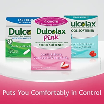 Dulcolax Pink Stool Softener Gentle Relief for Constipation