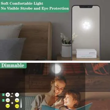 Cshidworld Motion Sensor Closet Lights - Rechargeable, 3 Pack