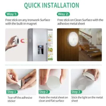 Cshidworld Motion Sensor Closet Lights - Rechargeable, 3 Pack