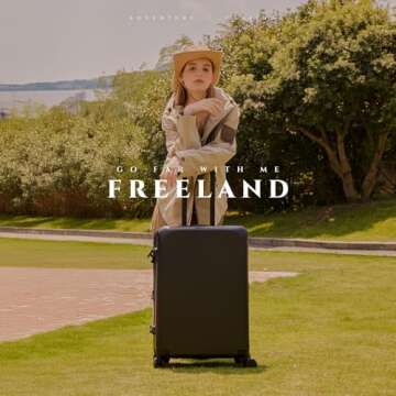 Verage Freeland Carry On Luggage with X-Large Spinner Wheels, Expandable Hardside Travel Luggage, Ro...