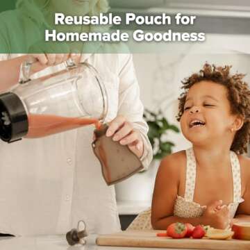 Haakaa Reusable Baby Food Pouches - Soft Silicone Storage Pouches 4oz, 4 Pack