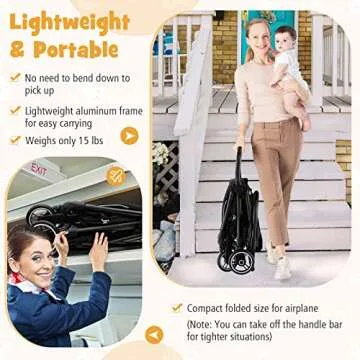 Compact Lightweight Baby Stroller for Travel and Comfort